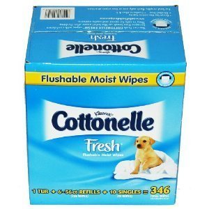 Kleenex Cottonelle Fresh Flushable Moist Wipes - 346 ct Infant Baby Wipes Fresh Smell Alcohol Free