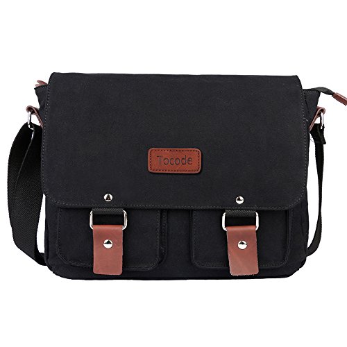 Tocode Canvas Messenger Bag Shoulder Bag Laptop Bag