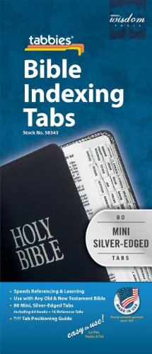 Bible Tab: Clear Tab with Silver Center Strip & Black Lettering