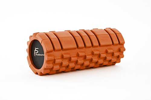 ProSource Sports Medicine Foam Roller 33 cm x 14 cm with Grid for Deep-Tissue Massage and Trigger-Point Muscle Therapy, Orange