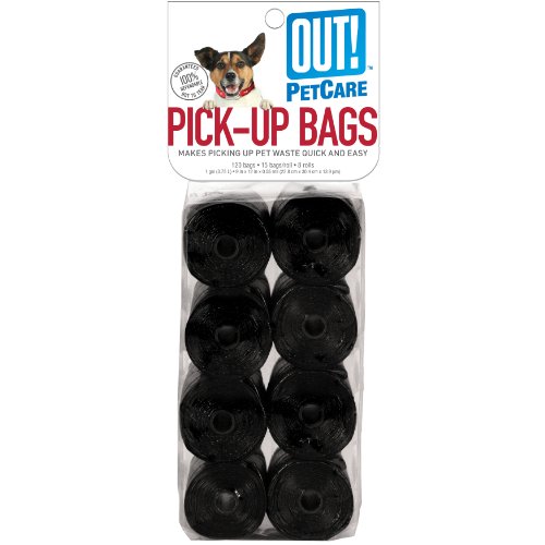 Out! 120 Count Waste Pick-Up Bags Refill for Dogs, Black