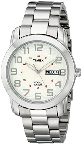 Timex Men's T2N437 Elevated Classics Sport Chic Silver-Tone Bracelet Watch