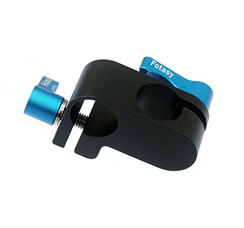 Fotasy RA 90-Degree 15mm Rod Rig Connector Adapter for DSLR Shoulder Pad Hand Grip (Black)