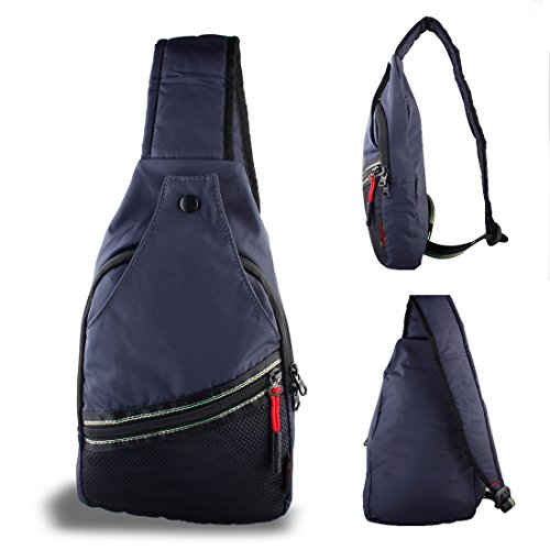 YINJUE Sling Bag Shoulder Backpack Multipurpose Daypack for Hiking Camping Bicycle Sport Travel (blue )