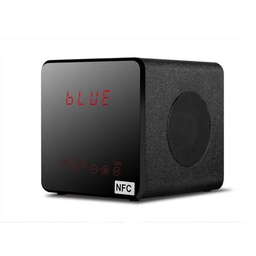 OXA® NFC Bluetooth Natural Wood Design Wireless Stereo Speaker lautsprecher (schwarz)