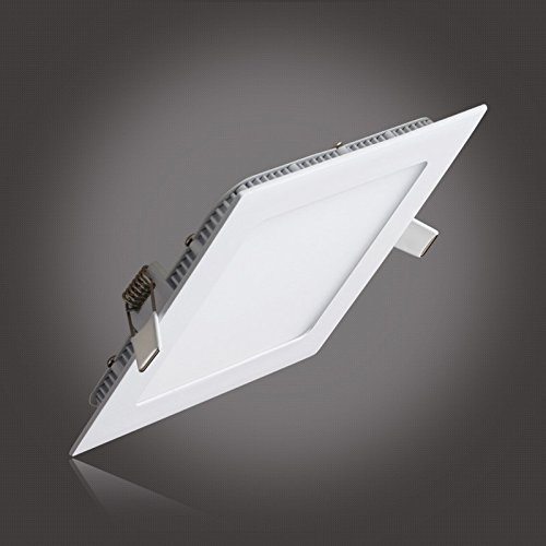 S&G® LED Panel Light, Ultrathin Suqare LED Bathroom Lighting, 6W 400LM 6000k(Day White), Hole Size:105MM, AC85-265V, Factory Price, LED Driver Include