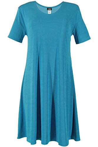 Jostar Women's Stretchy Missy Dress Short Sleeve