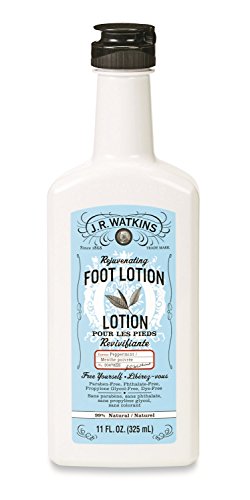 J.R. Watkins Natural Rejuvenating Foot Lotion, Peppermint, 11 Ounce (Pack of 3)