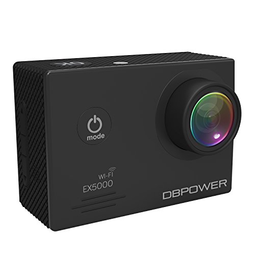 DBPOWER EX5000 2.0inch WIFI 14MP 1080P FHD Waterproof Sports Action Camera with 2 Improved Batteries and FREE Accessories(Black)