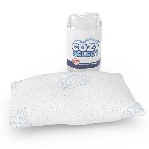 Shredded Memory Foam Pillow with Removable Bamboo Cover - Stay Cool Hotel Quality Pillows Are Hypoallergenic & Help with Snoring, Migraines, Neck & Back Pain, Insomnia, TMJ, and Asthma (King)