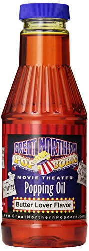 Great Northern Popcorn Premium Butter Flavored Popcorn Popping Oil, Pint 