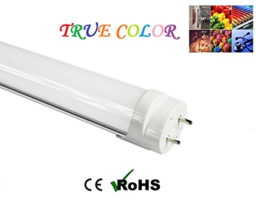 Fulight® True-Color ¤ LED Tube Light (Dimmable) - T8 2FT 24 9W (18W Equivalent), Daylight 4500K, F17T8, F18T8, F20T10, F20T12/CW, Double-Ended Power, Frosted Cover - Full-Spectrum Fluorescent Replacement Bulbs for Eye Care, Kids Room, Nailing, Makeup, Studios, Film Production, Artwork, Food & Jewelry & Arts Stores, and Medical & Surgery Lighting (Installation Manual attached in the Images!!)