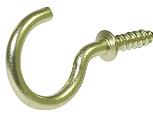 The Hillman Group 592001 Cup Hooks,  7/8-Inch,  Brass,  40-Pack