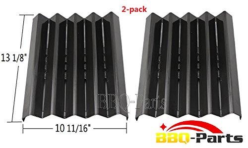 bbq-parts PPG061 (2-pack) Porcelain Steel Heat Plate, Heat Shield, Heat Tent, Burner Cover, Vaporizor Bar, and Flavorizer Bar Replacement for Select Kenmore Gas Grill Models (13 1/8x10 9/16)
