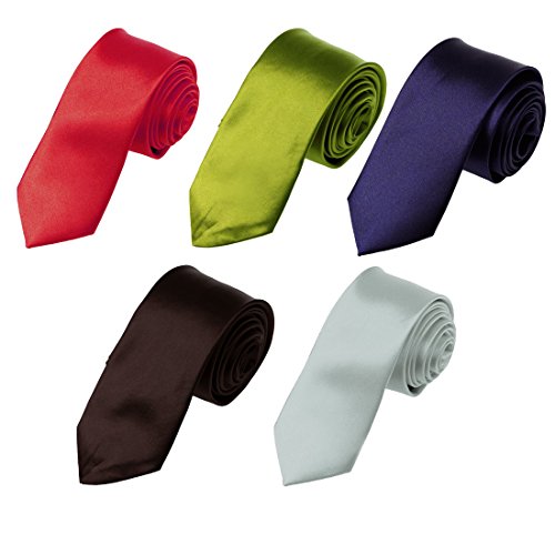 DAN20 More Color Available 2 Inch Skinny Tie Five Package Set 5PT By Dan Smith