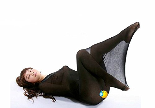 Bodyhose Sexy Pantyhose Tights Nylon Cocoon Lingerie Holds One People 3 Colors (Black)