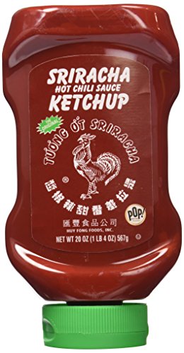 Huy Fong Sriracha Hot Chili Sauce Ketchup, 20oz Bottle (Pack of 2)
