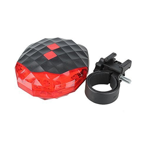 ThorFire 2 Laser + 5 LED Cycling Bicycle Bike Taillight Warning Flashing Riding Lamp Alarm Tail Light Bike Lighting Use AAA Battery NOT Included
