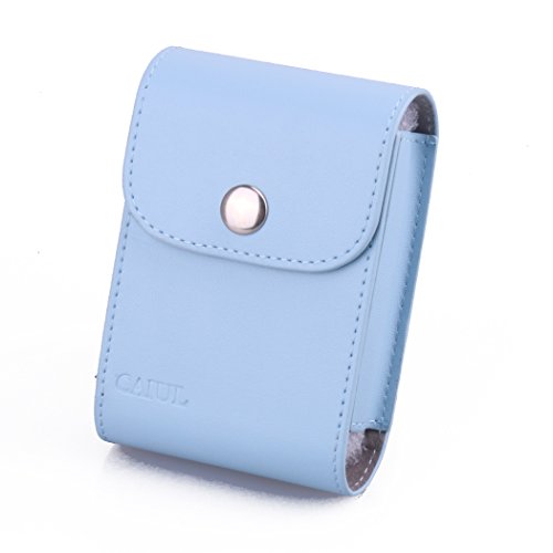 [Fujifilm Instax Mini Photo Case]- CAIUL PU Leather Case Bag For Collecting Films And Photos Taken By Instax Mini 70 7s 8 90 25 50s, Instax SP-1, Pringo231, LG PD233/239, Polaroid PIC-300P/Z2300, Blue
