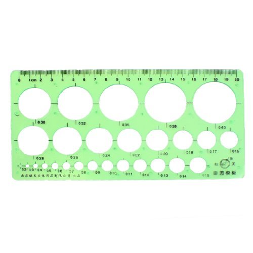 2mm-40mm Diameter Range Circles Plastic Stencil Template Ruler Measuring Tool