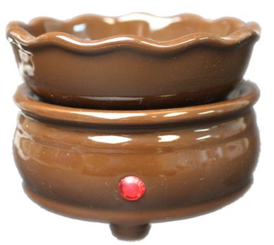 2 in 1 Chocolate Brown Ceramic Candle Warmer