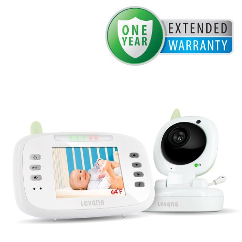 Levana LV-TW502 Safe N' See Advanced 3.5 Digital Video Wireless Baby Monitor with Talk to Baby Intercom and Remote Controlled Lullabies & Bonus 1 Year Warranty