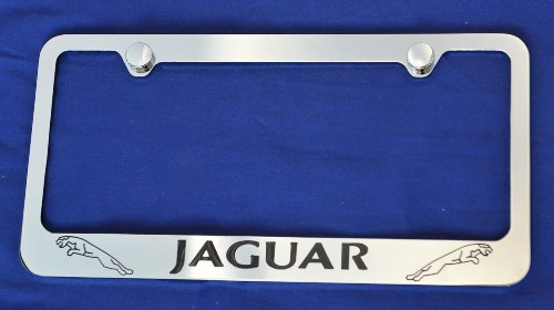 Jaguar License Plate Frame Chrome New