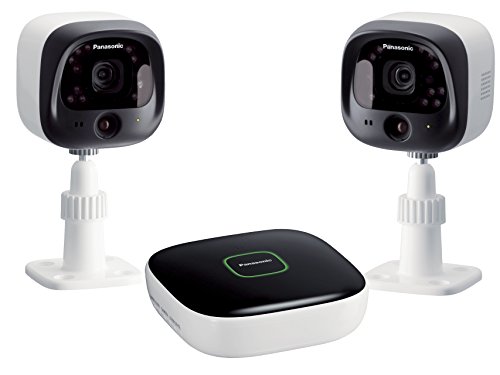Panasonic KX-HN6002W Smart Home Monitoring System DIY Surveillance Camera Kit -Indoor/Outdoor (White)