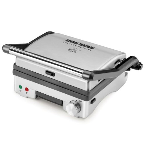 George Foreman GR0742S 3-in-1 Panini Press, Grill and Open Griddle with Double Cooking Surface