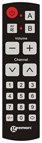 Geemarc Easy Universal Remote Control with 20 Programmable Buttons for TV