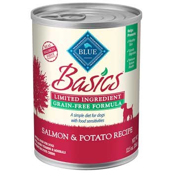 Blue Buffalo Basics LID & Grain Free Adult Canned Dog Food 12.5 oz. Salmon & Potato Case of 12