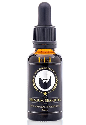Premium Beard Oil - The Maverick Beard Co - 100% Natural - For Men - Conditions and Softens your Beard and Moustache - Cedarwood and Lime - 30ml.