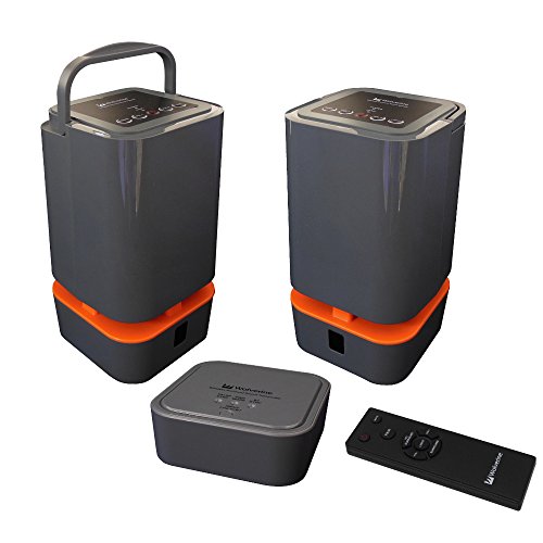 Wolverine WS58V2 Portable Wireless Outdoor-Indoor Dual Band Twin Speakers (Charcoal)