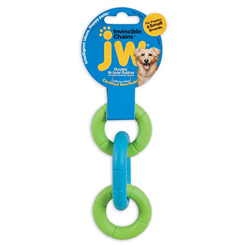 JW Pet Company Mini Invincible Chains Dog Toy, Colors Vary