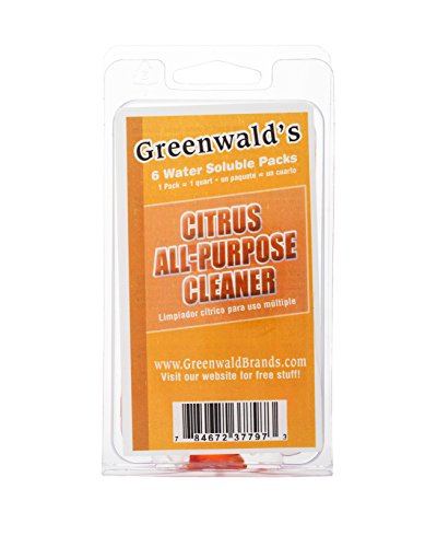 Greenwald's All Purpose Cleaner Refill Tablets, Citrus, Pre-measured Liquid Concentrate Makes 6 32 Ounce Spray Bottles, Degreaser and Dirt, Grime, Mildew, Mold Remover, for Home, Car, Office Cleaning