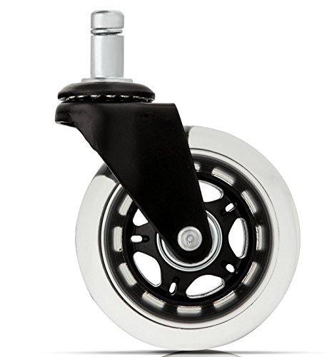 Black Rollerblade Caster Wheels (5 Pack) - Smooth Gliding on All Floors - Ultra Duty Universal Fit