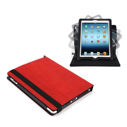 Ipevo PV-01 360-Degree Rotating Folio Case for iPad 2/3/4 - Red