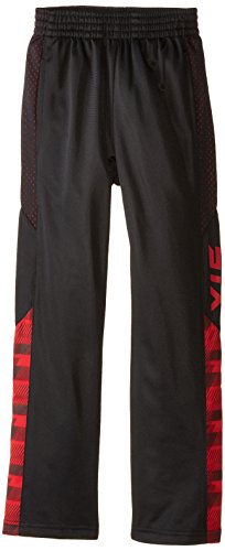 STX Big Boys' Varied Stripe Tricot Sport Pant, Engine Red, 10/12