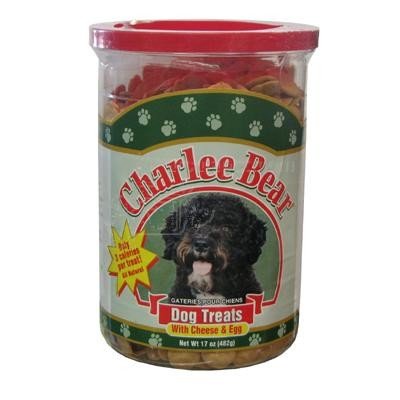 MFR DISCONTINUED 041315 Charlee Bear Dog Treats with Cheese Egg 17 oz