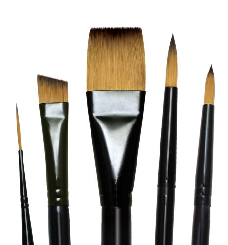 Majestic Royal and Langnickel Short Handle Paint Brush Set, Deluxe Watercolor, 5-Piece