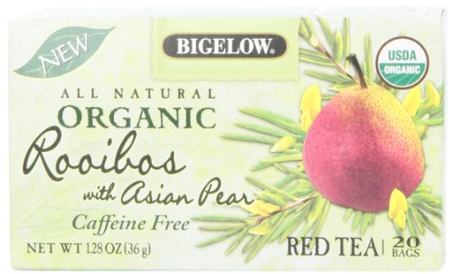 Bigelow Organic Rooibos with Asian Pear Tea, 1.28 Ounce Box
