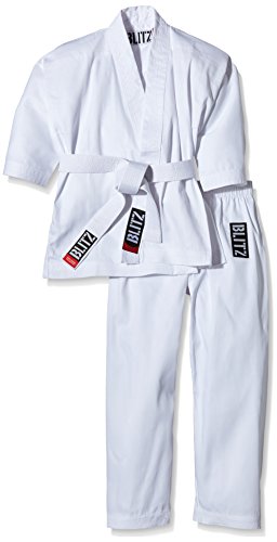 Blitz Poly Cotton Student Karate Suit - White, 130 cm
