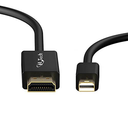 Mini DP to HDMI Cable, HQTech Gold Plated Mini DisplayPort (Thunderbolt Port Compatible) to HDMI HDTV Cable 6ft - 5306