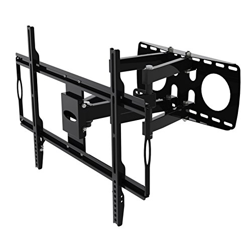 TechTent Articulating Dual Arm TV Wall Mount for most 23-65 LED/ LCD/Plasma flat panel TVs, Up to VESA 600x400 and 165lbs. Includes a 6 feet HDMI Cable & 3-Axis Magnetic Bubble Level