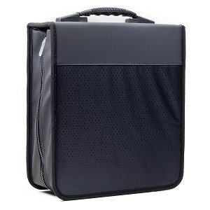 Deluxe 320 Disc CD/DVD Media Case - Black - with New and Improved Inserts, double the thickness and all tabs pulled