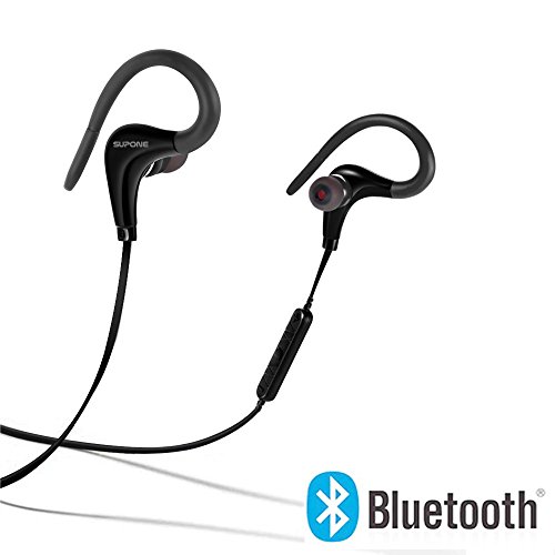 Supone Bluetooth Headset, In-Ear Wireless Bluetooth V4.0 Noise Cancelling Sweatproof Earbuds Headphones With Microphone For iPhone and Samsung