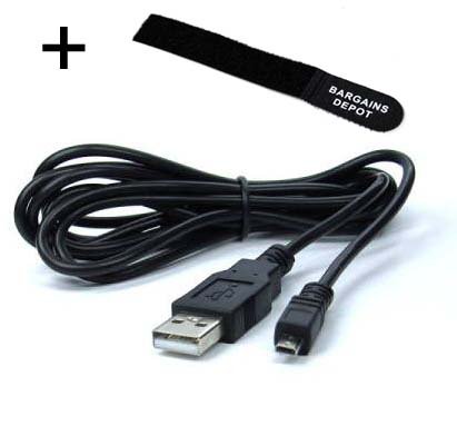Bargains Depot® 5ft USB Data Transfer Cable Cord For Panasonic Lumix Camera DMC-TS25 Series (DMC-TS25, DMC-TS25/D, DMC-TS25A, DMC-TS25K, DMC-TS25R, DMC-TS25W)