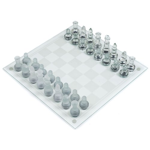 Trademark Games 12-BG030 Deluxe Glass Chess Set