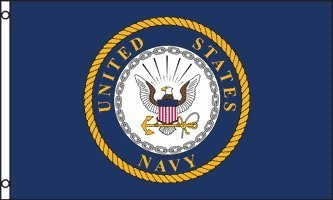 US NAVY EMBLEM FLAG, 3'x5' American Naval