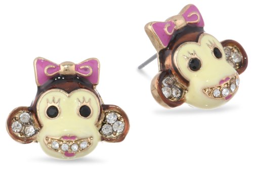 Betsey Johnson A Day at the Zoo Monkey Stud Earrings